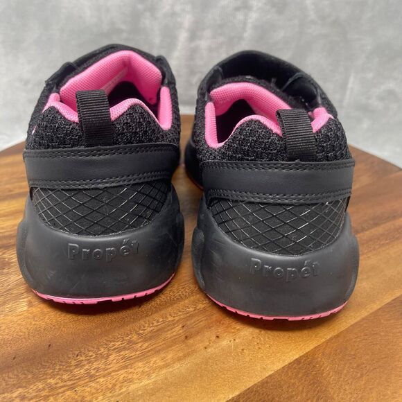 Propet Stability X Strap Womens Sneaker 8.5N (AA) Black Pink Hook & Loop WAA033M - Picture 6 of 15